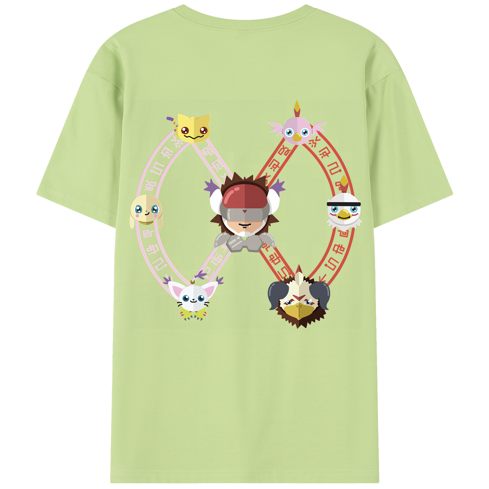 （画像用） Digimon デジタルモンスター/デジモン 綿100％半袖Tシャツ（背面プリント）